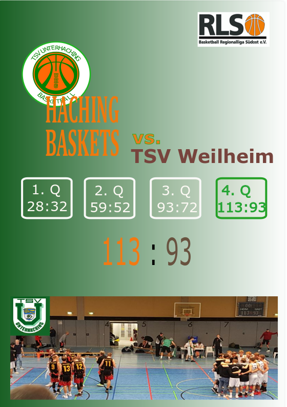 TSV Weilheim zu Gast in Unterhaching