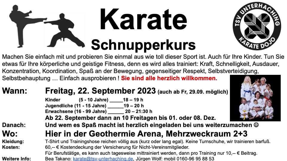 Karate: Schnupperkurs
